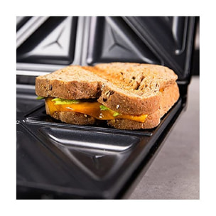 Cecotec Sandwichera Rock'nToast Family. 1500 W Capacidad para 4 Sandwiches Reves