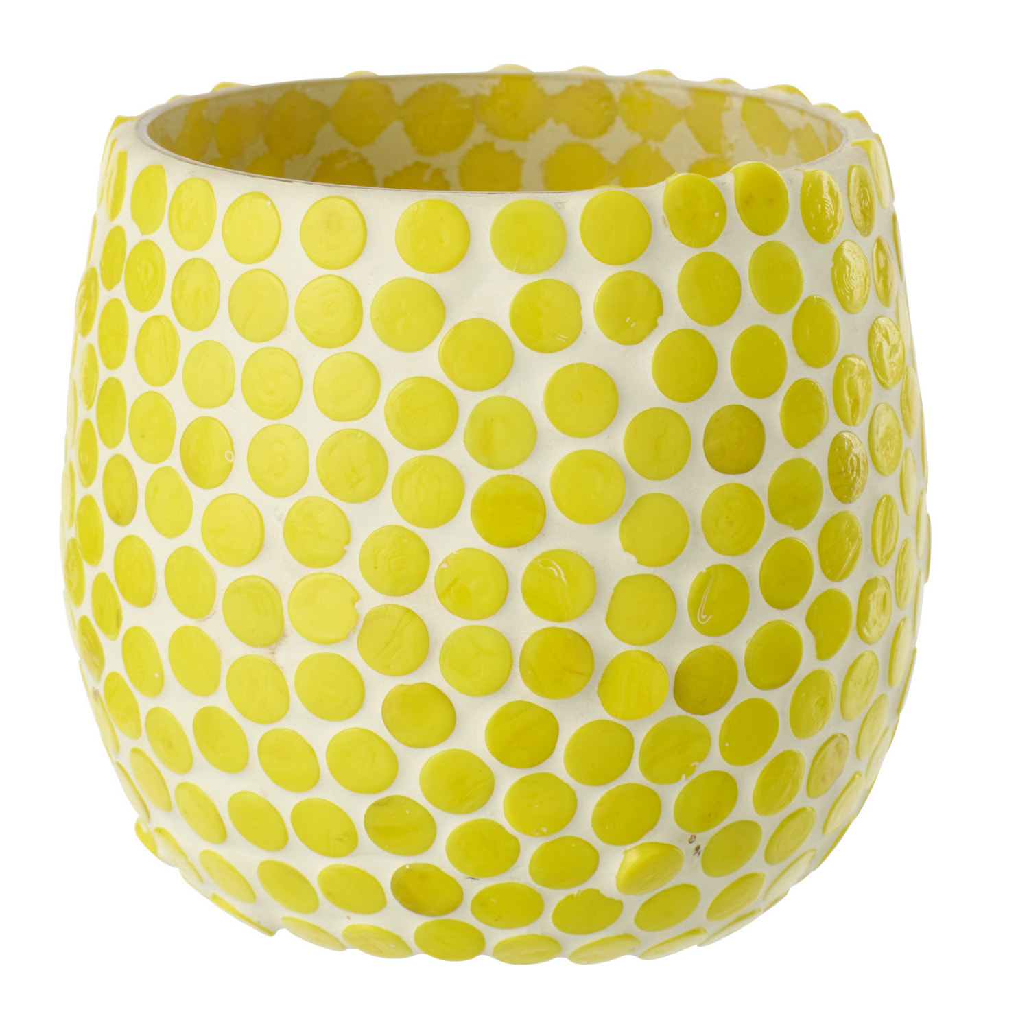J-Line Chandelier Mosaïque - verre - jaune - medium