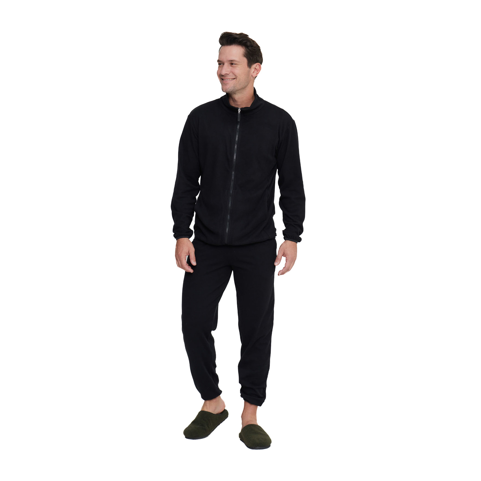 Completo loungewear uomo rusty in pile con zip Noidinotte