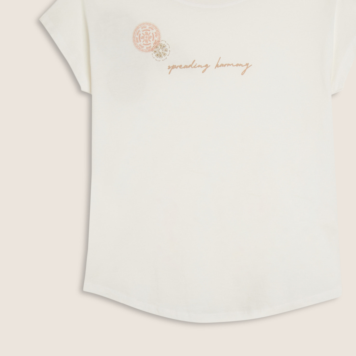 T-shirt comfort in cotone Supima con mandala