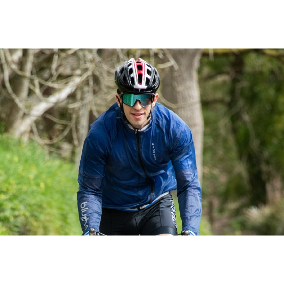 GIACCA ANTIPIOGGIA DA CICLISMO DA UOMO BLUEBALL IN BLU