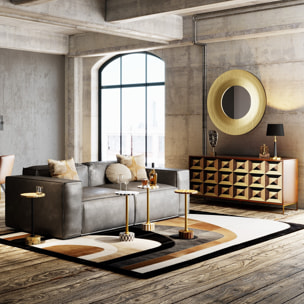 Table d'appoint Domero Star marron et blanche Kare Design