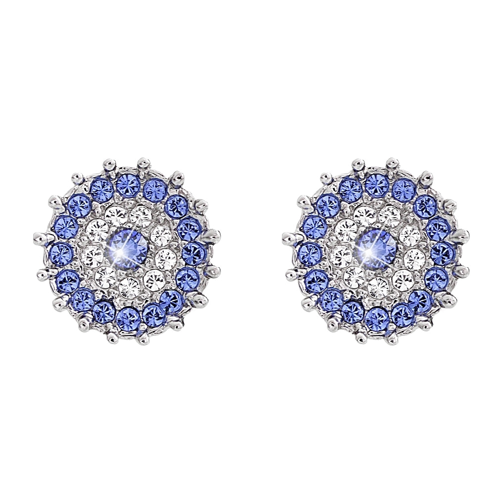 Pendientes Round Pave' adornado con cristales de Swarovski