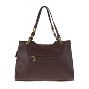 Borsa a spalla da donna Made in Italy - Modello Zelia Elite - 100% pelle - 38.0 x 26.5 x 12.0 cm