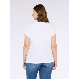 Fiorella Rubino - T-shirt in jersey con scritta divertente - Bianco