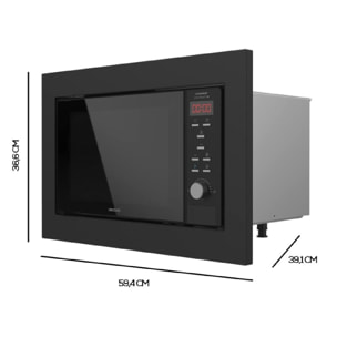 Microondas Encastrable Digital GrandHeat 2350 Built-In Black. 900 W, Integrable,