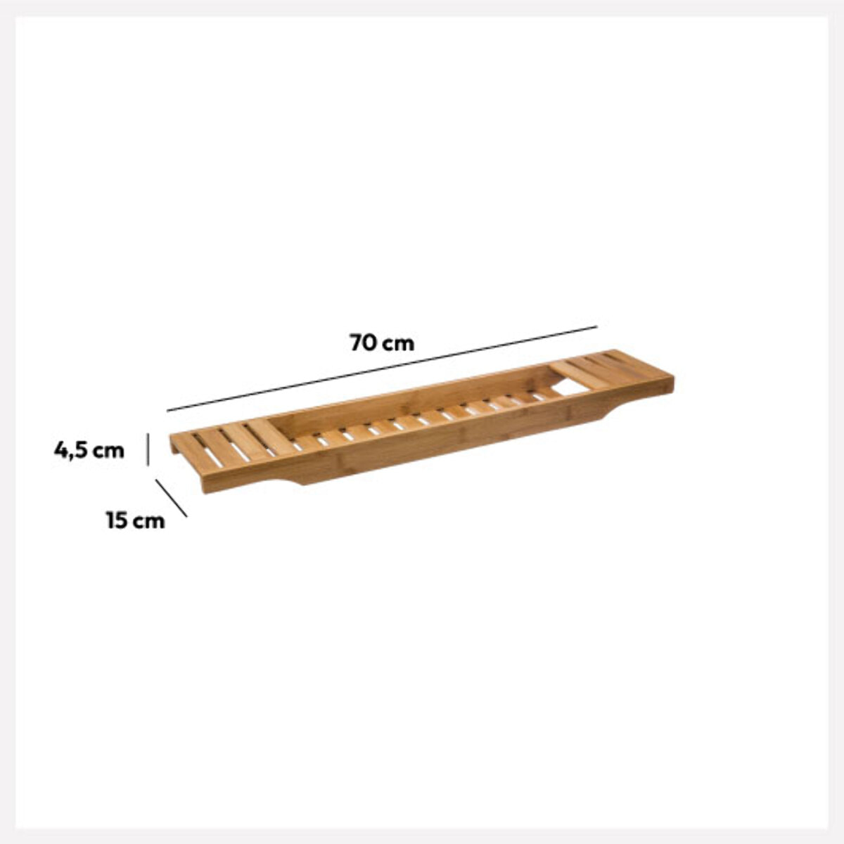 Plateau baignoire 70x15 cm Bambou