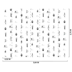 Papier peint Landes icons Intissé