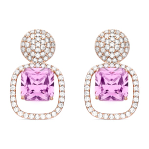 Pendientes Lux by Lux acabados oro rosa 18k
