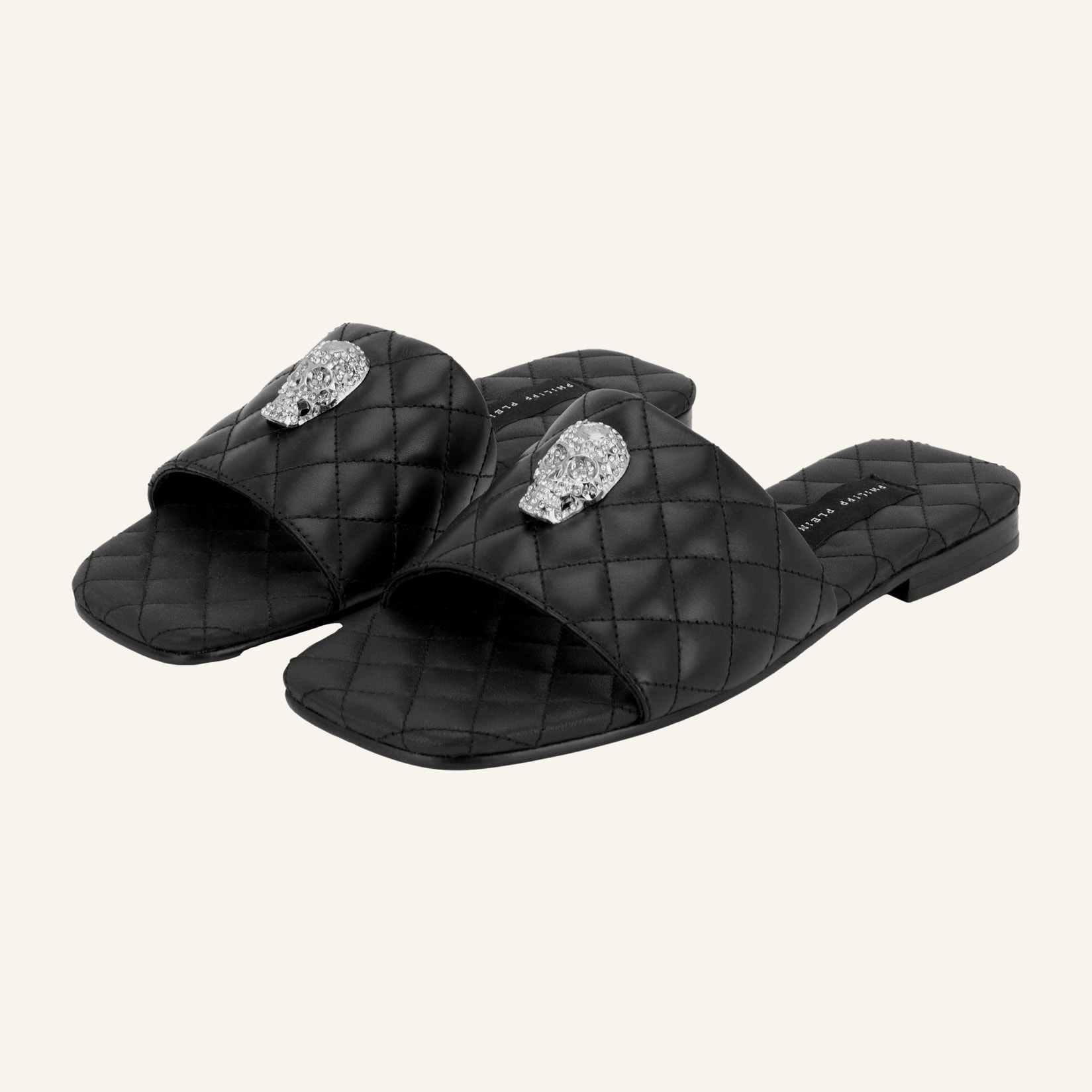 PHILIPP PLEIN Sandali piatti SKULL