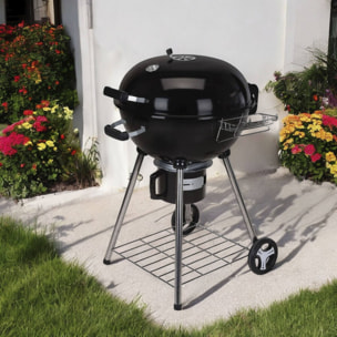 Well home - barbacoa de carbón h.99cm en 4 patas y ruedas