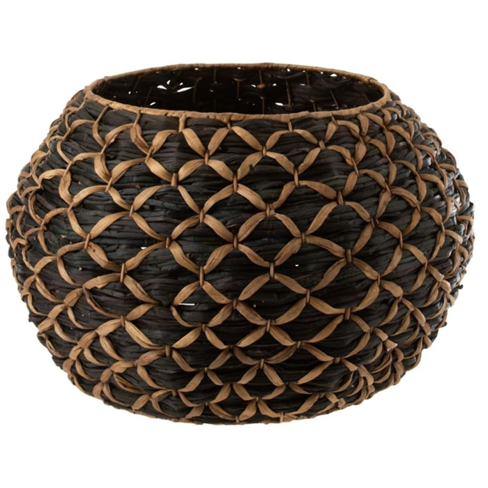 J-Line vase Roni Boule - bois - noir/marron - large - 41 cm de hauteur