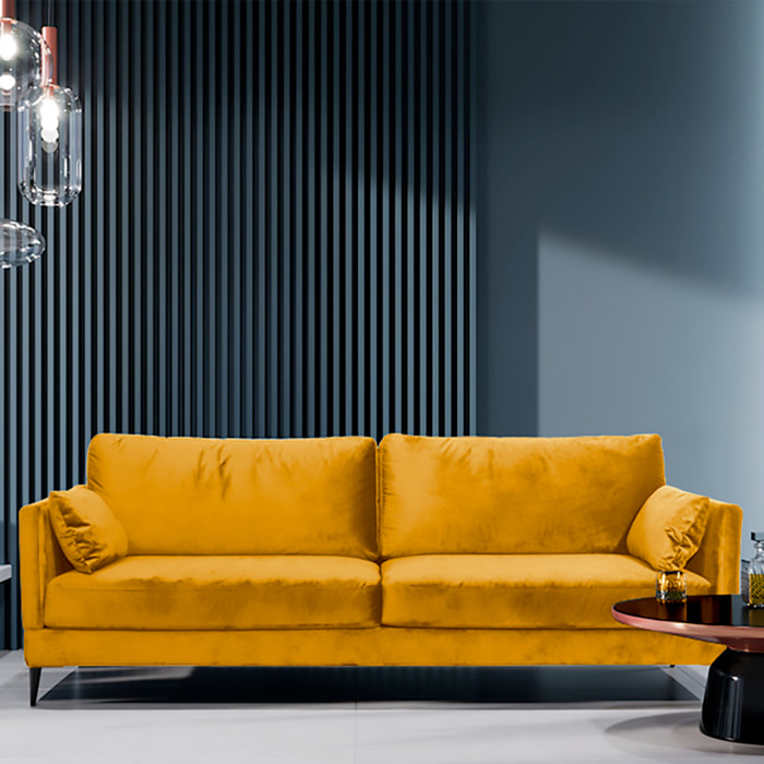 Canapé Velours Droit Splendido - 3 Places