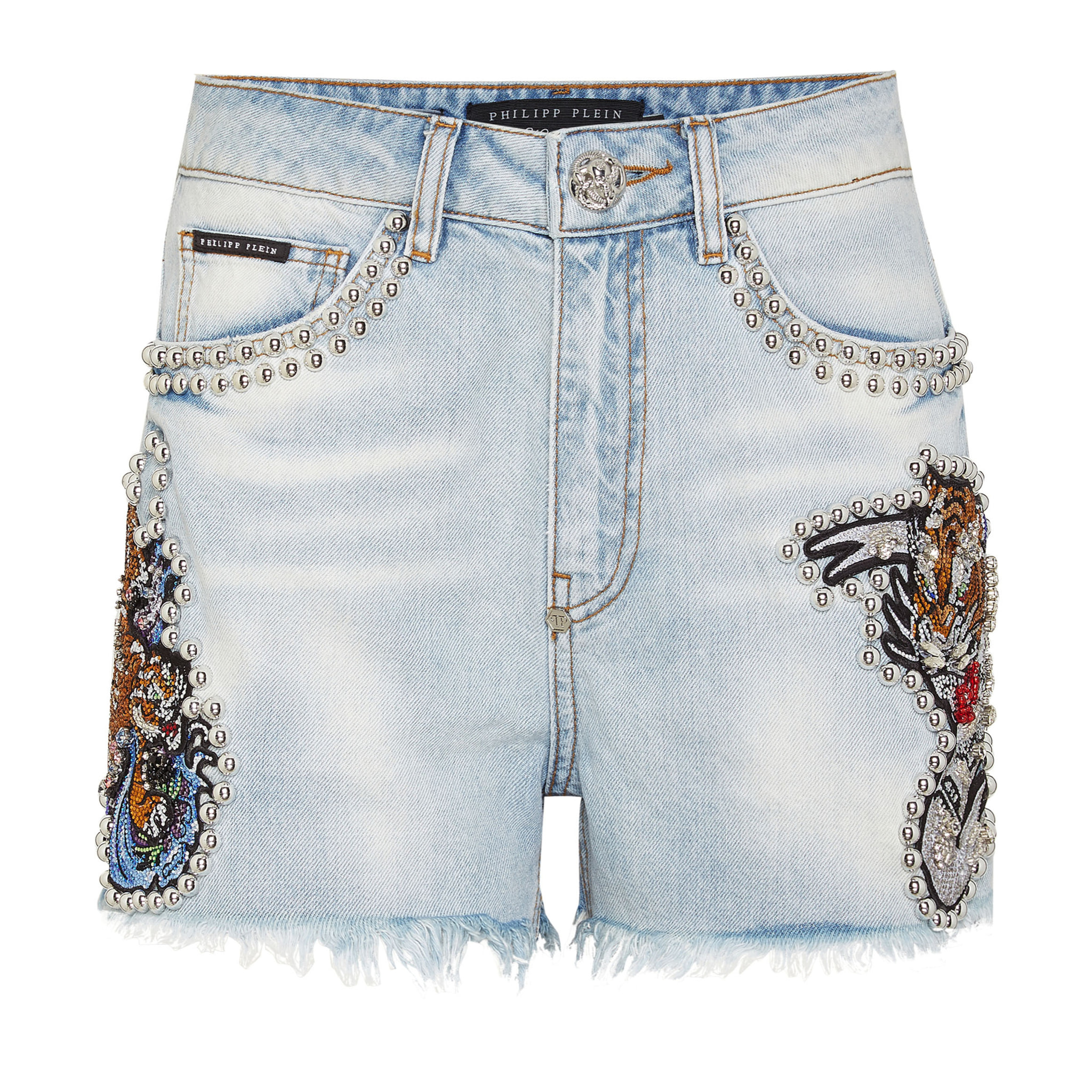PHILIPP PLEIN Denim Shorts TATTOO