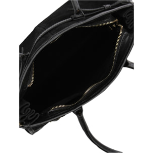 Borsa a spalla da donna Made in Italy - Modello Novara Ultra - Pelle scamosciata - 31.5 x 20.0 x 14.0 cm