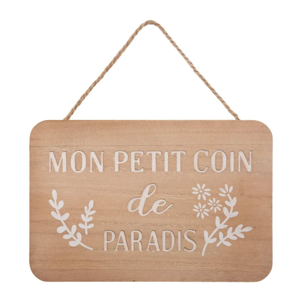 Plaque de porte "Krystel" en bois 25x17cm
