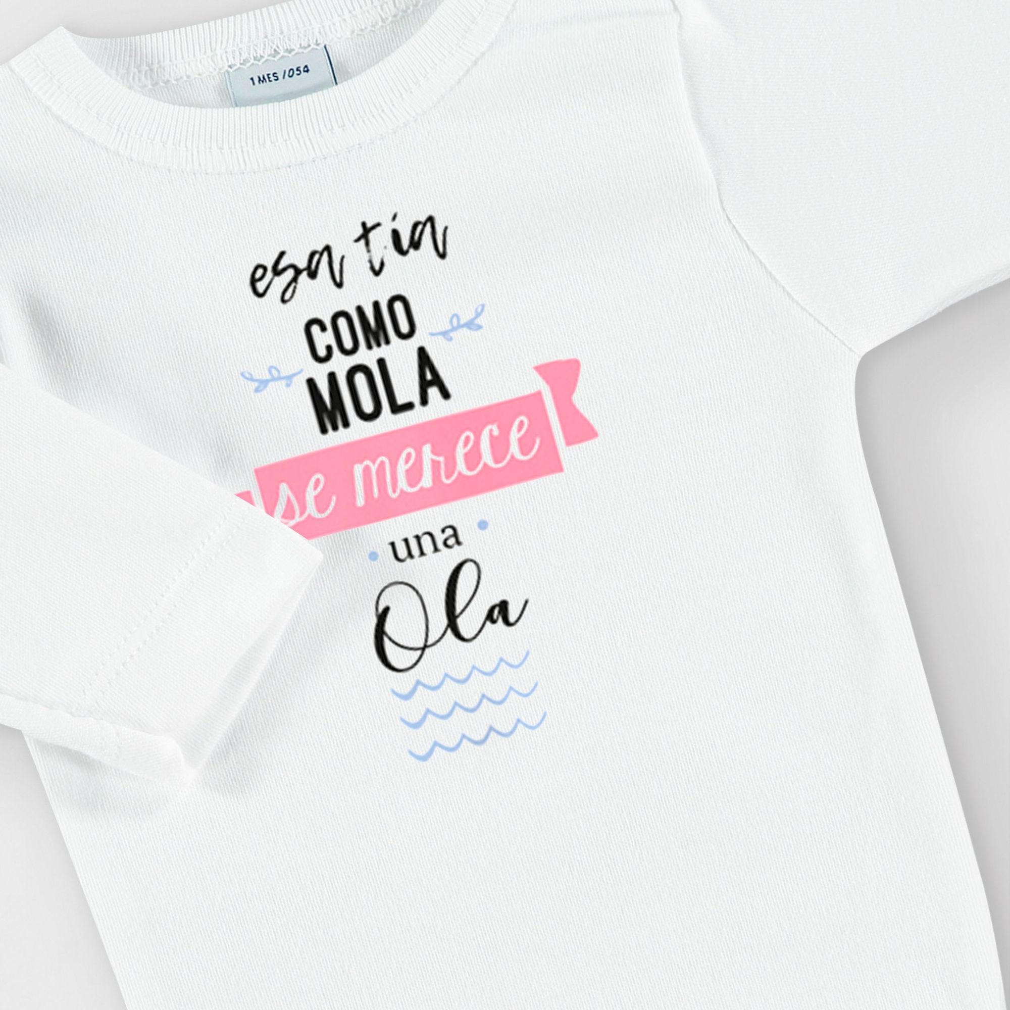Body bebé manga larga personalizado frases