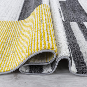 Tapis salon et chambre tissé motif géométrique CIRU