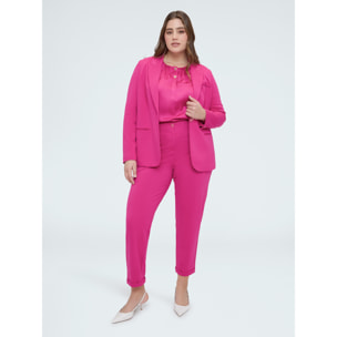 Fiorella Rubino - Blazer en Punto Milano - Fuchsia