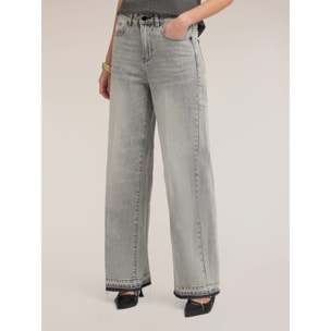 Motivi - Jeans palazzo con orlo sfrangiato - Grigio