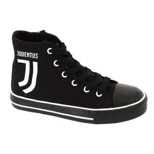 Scarpa Sneakers Alta in Tela Juventus Lui Juventus NERO