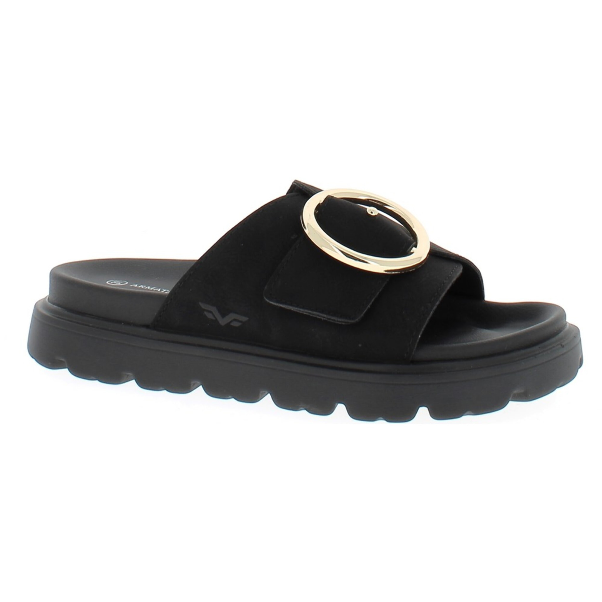 Armata di Mare Scarpe Donna Ciabatte con Fibbia in Metallo AMD S51H01 Black