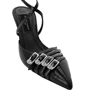 PHILIPP PLEIN Slingback Low Heels COCCO