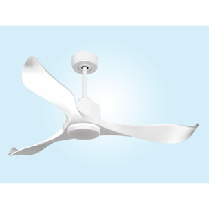 Ventilador de techo Reversible Termostato Dimable Wifi Motor DC Techos Inclinados Mando a Distancia Luz tres tonos Adaptador 2/3 Aspas Hypersilence Memoria VirginD132C03LED64932 PURLINE