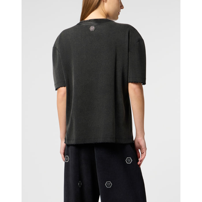 PHILIPP PLEIN Man Fit T-Shirt Strass Signature