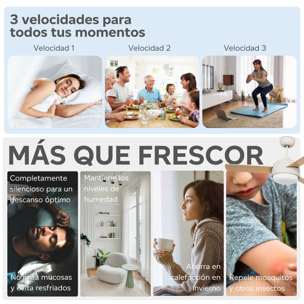 Forlight Ventilador IP20 Klar E27 40W Blanco antiguo Madera