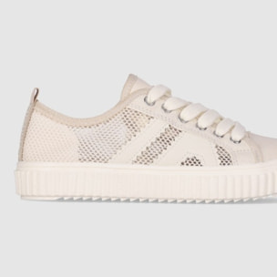 Deportivos de Tejido - Beig - Tacón: Bajo