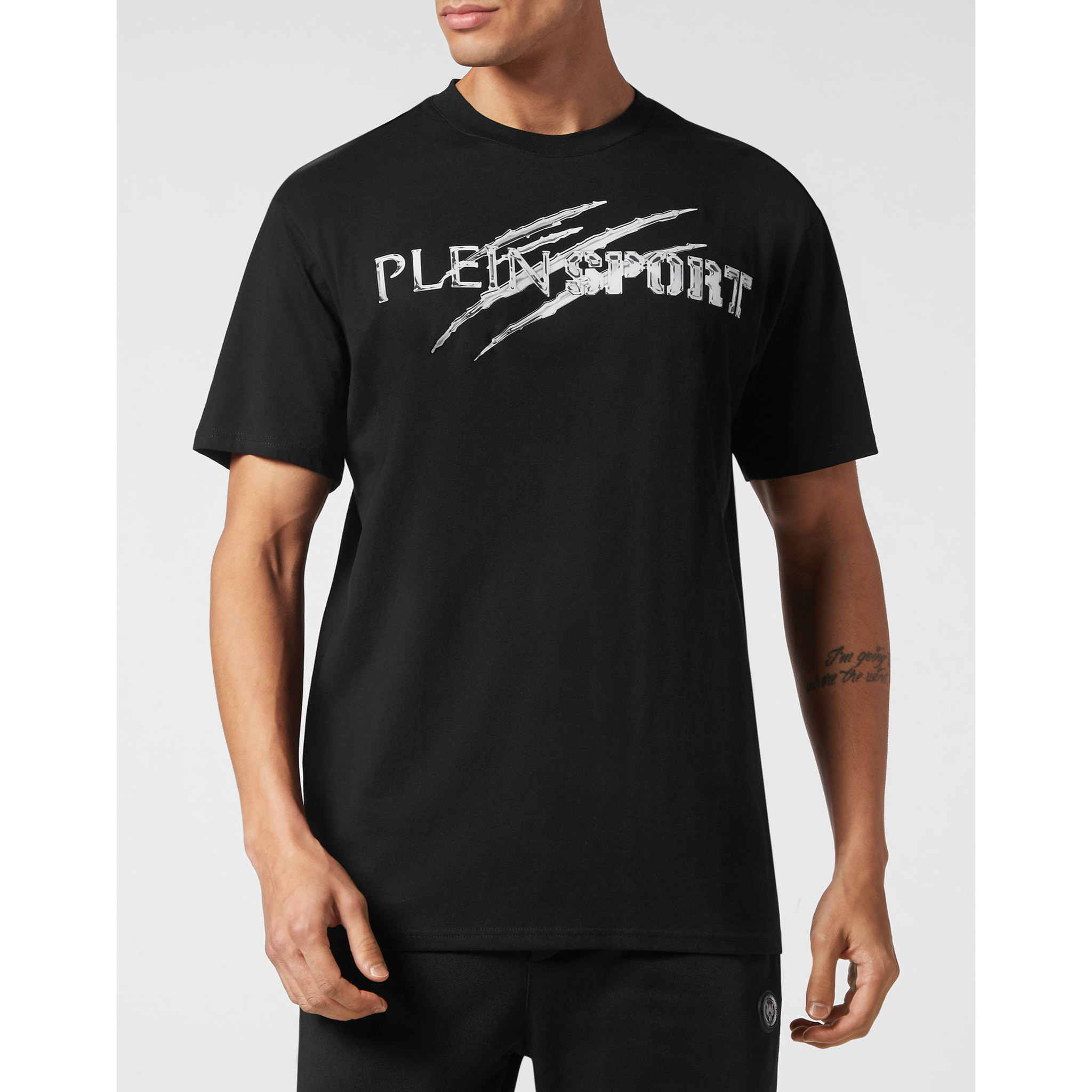 PLEIN SPORT Camiseta de cuello redondo y manga corta CHROME