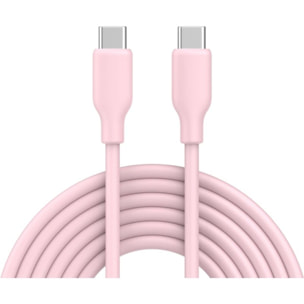 Câble de charge ESSENTIELB vers USB-C silicone 2M Rose