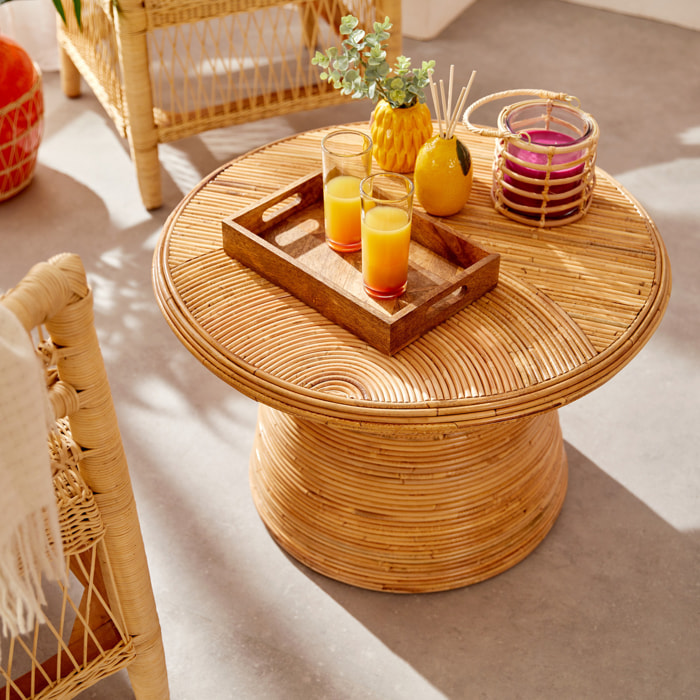 Table basse "Tanae" beige 70x70x45cm