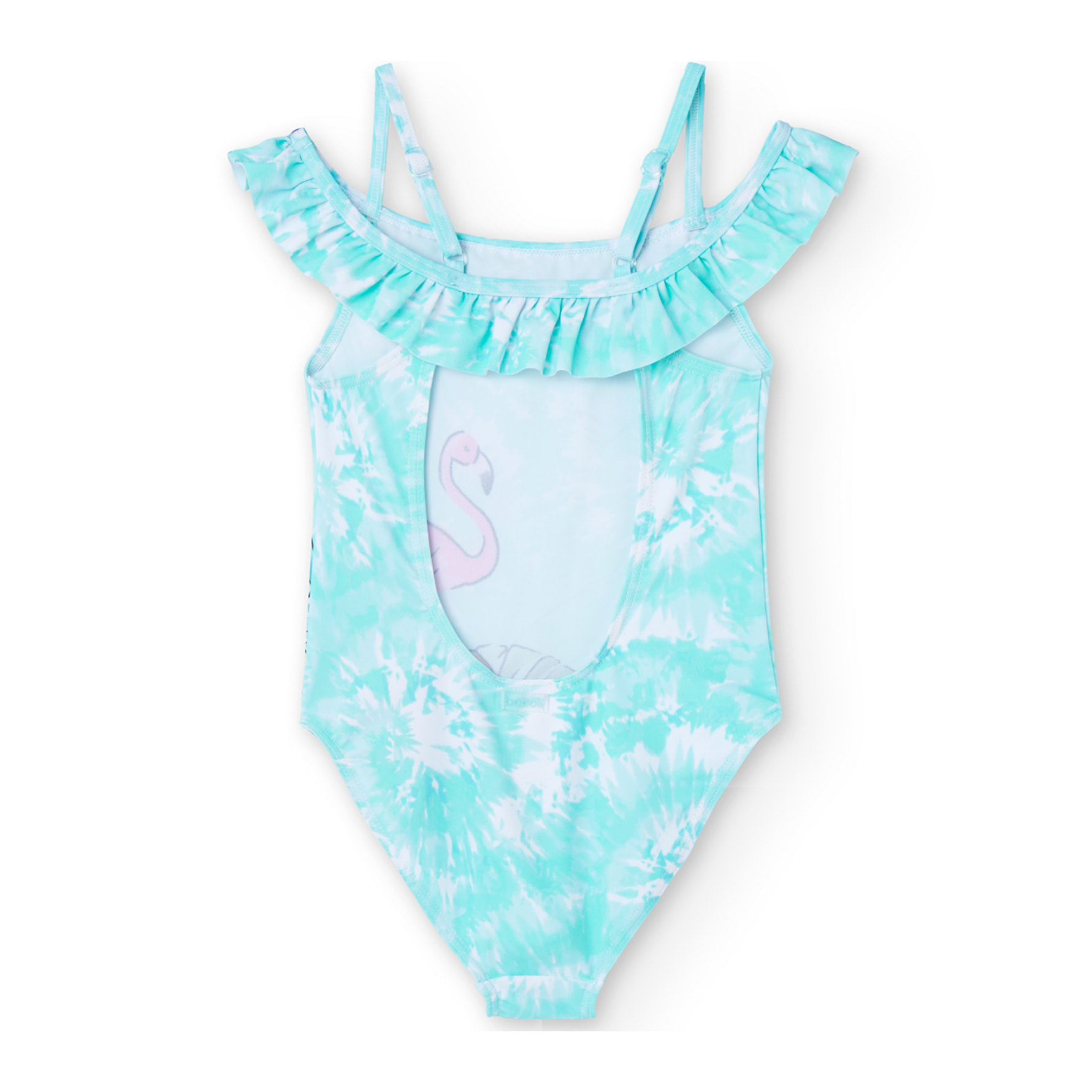 Bañador estampado niña, algodón, estampado, azul claro