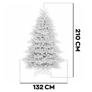 Wunorse - Albero di Natale Tradizionale in PE e PVC Ø132x210H cm, 1223 Punte