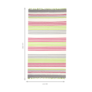 Telo Mare Fouta Modello Kenya Con Pon Pon