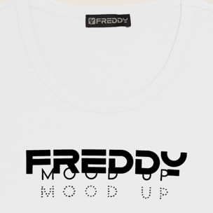 Canotta in Jersey con Logo FREDDY e Scritta "Mood Up"