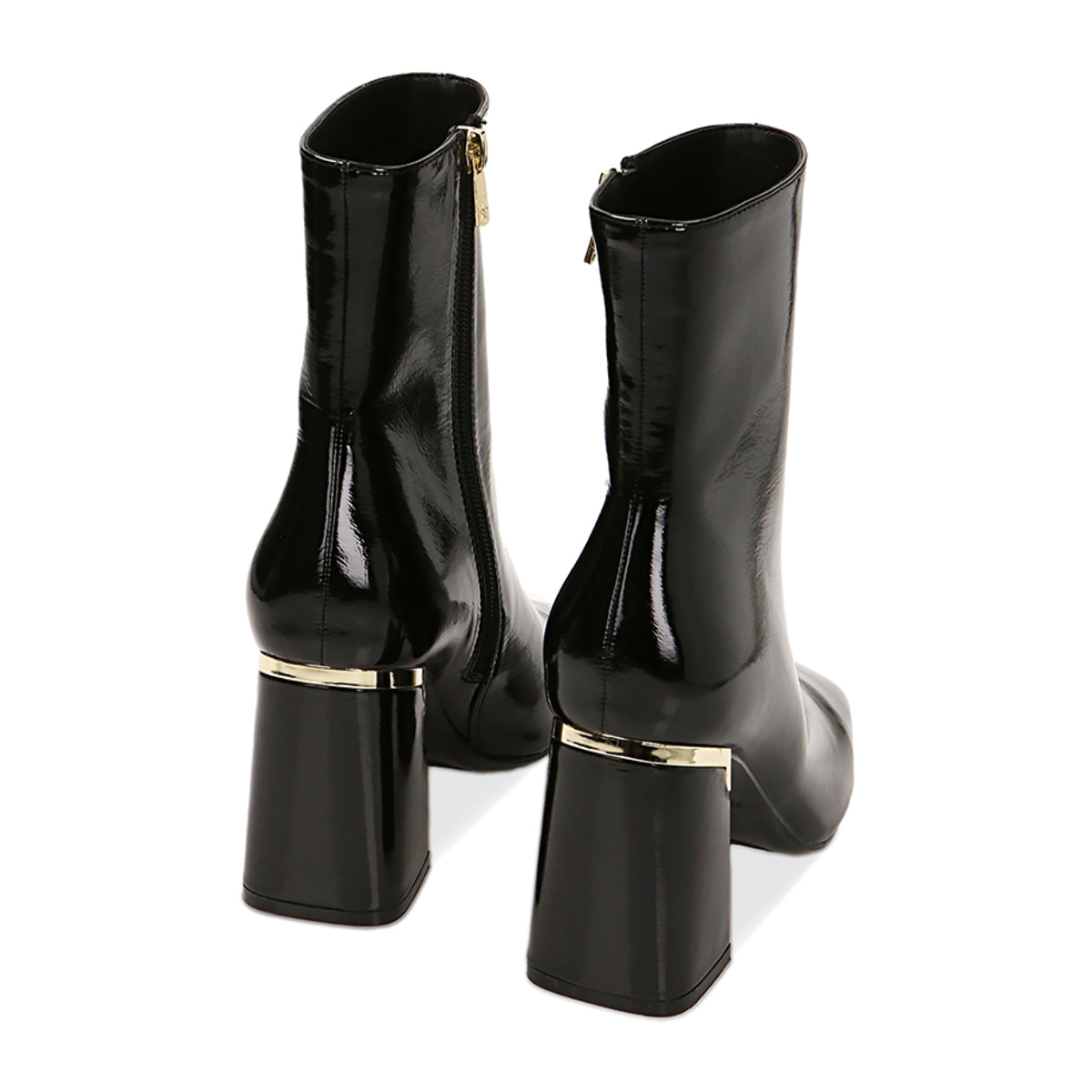 Stivaletti neri in naplak, tacco 9 cm