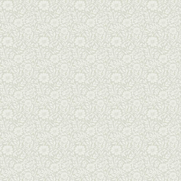 Papier peint floral tissé vert céladon ivoire