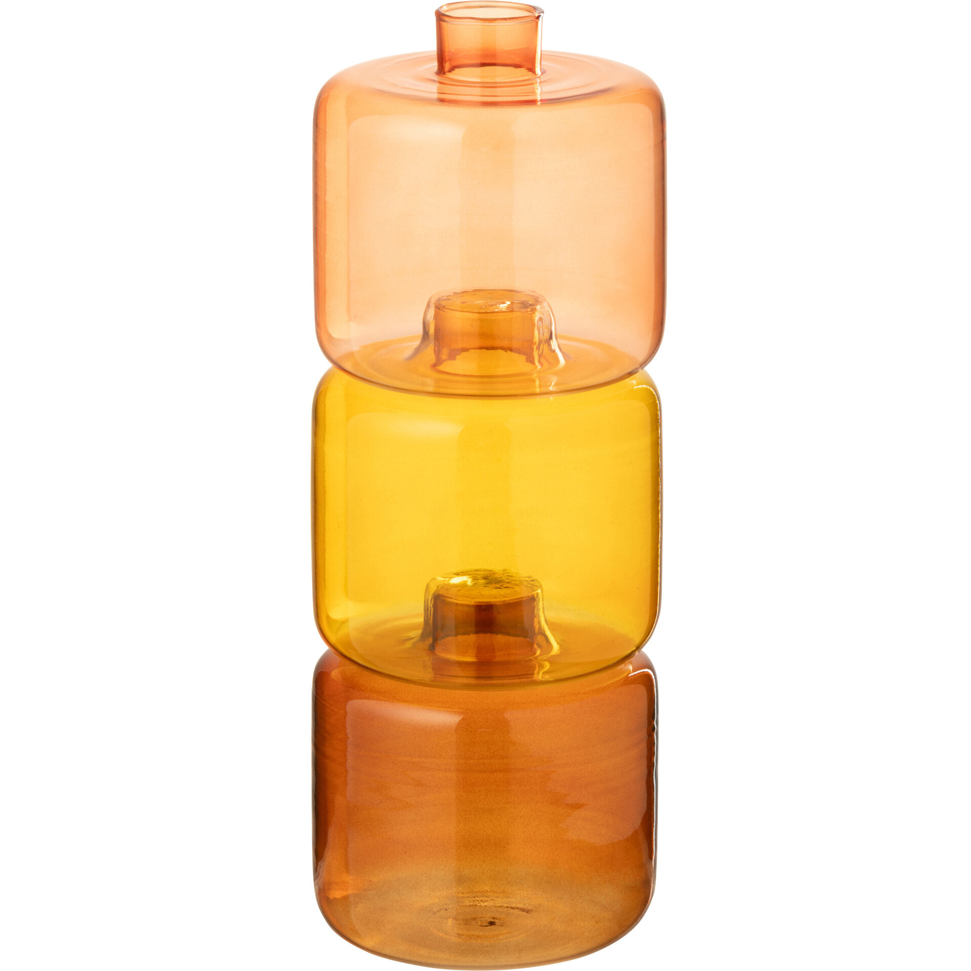 J-Line vase Rond - verre - orange - small - 3 pièces
