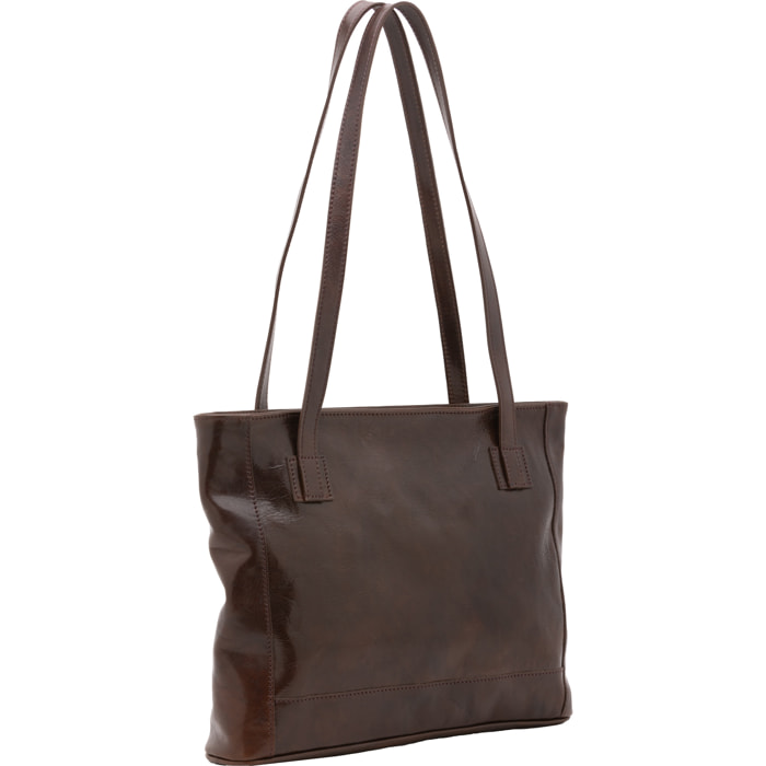 Borsa a spalla  da donna In Vera pelle Made in Italy 30x37x8 cm