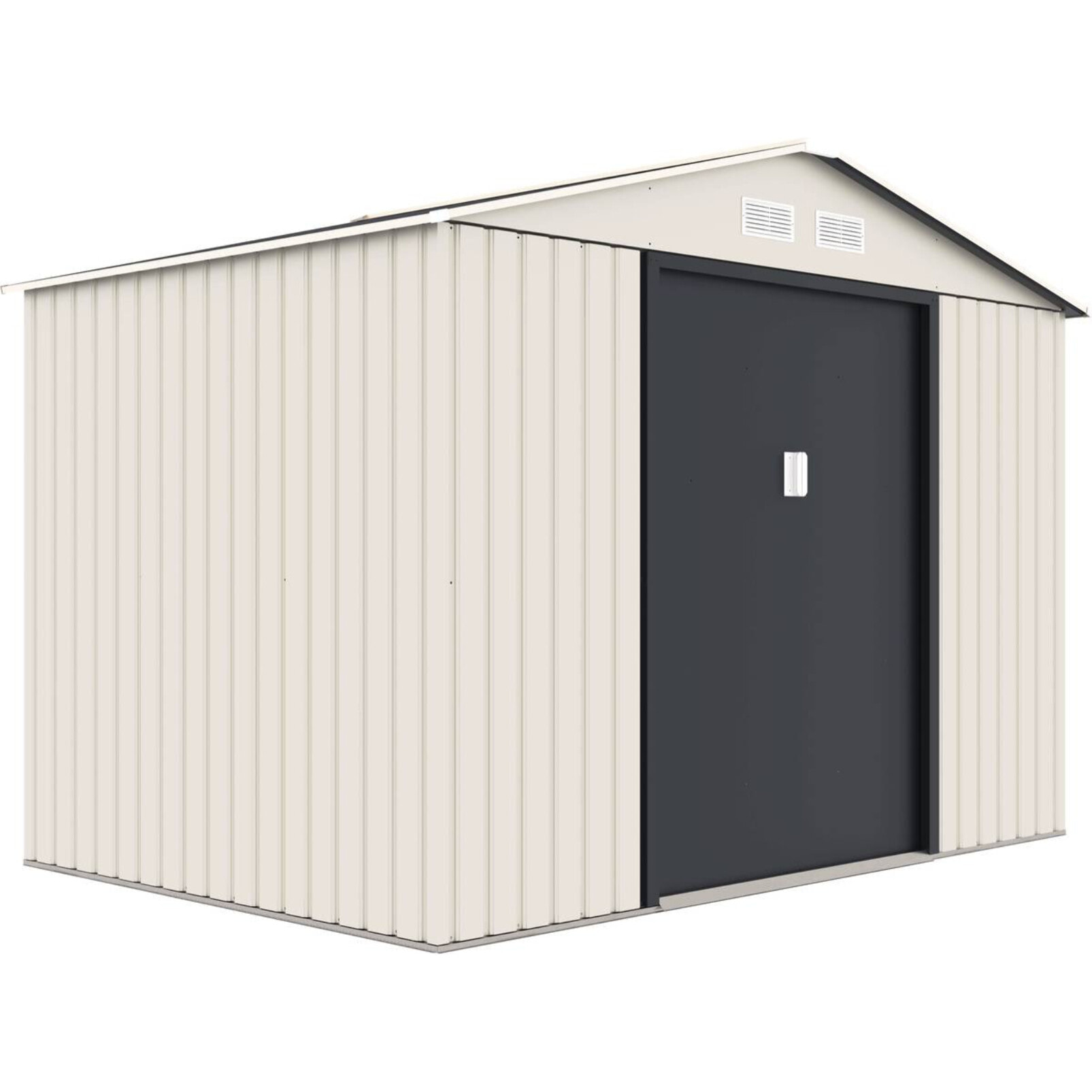 Abri de jardin métal "Nebraska" - 5,29 m2 (4,83 m2 au sol) - Beige