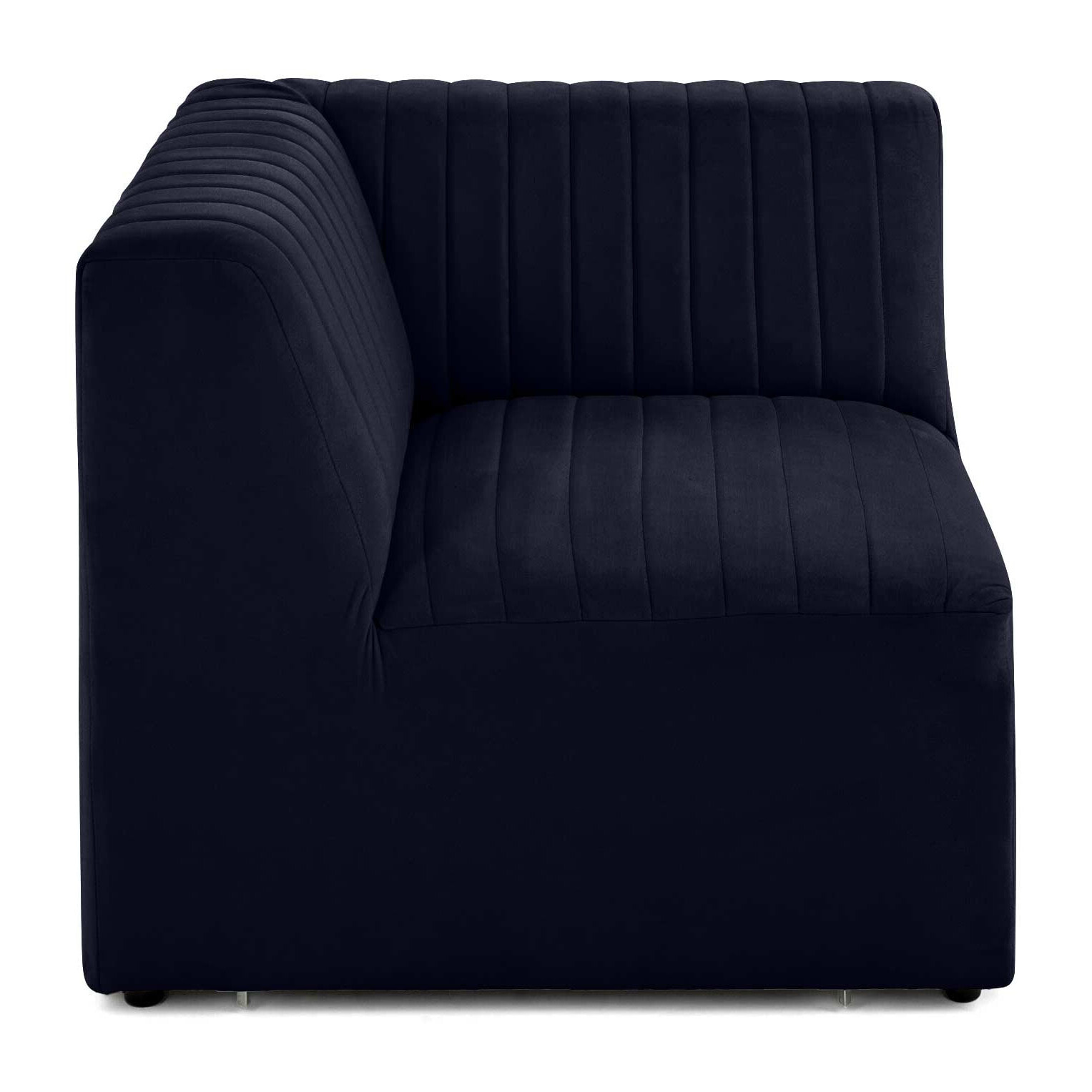 Nova - module d'assise d'angle réversible - en velours - Bleu marine