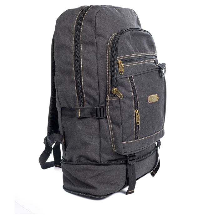 Zaino tattico in nylon cordura 56x40 cm ultra resistente estensibile multiscomparto imbottito con chiusura in vita