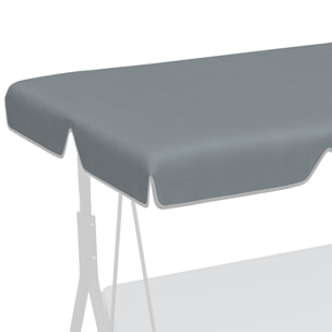 Toldo de Repuesto para Columpio de 2 Plazas Toldo Recambio para Balancín Cubierta de Reemplazo Protección UV50+ para Jardín Terraza Patio 192x144 cm Gris Oscuro