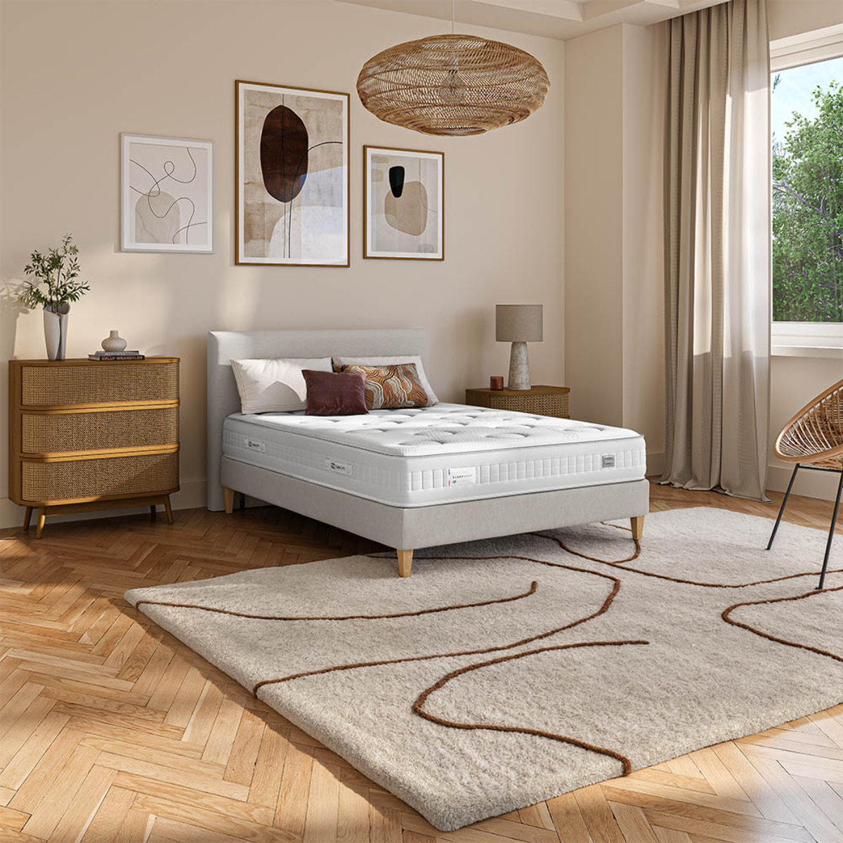 Matelas Sleep Mode ferme, ressorts ensachés, , H25