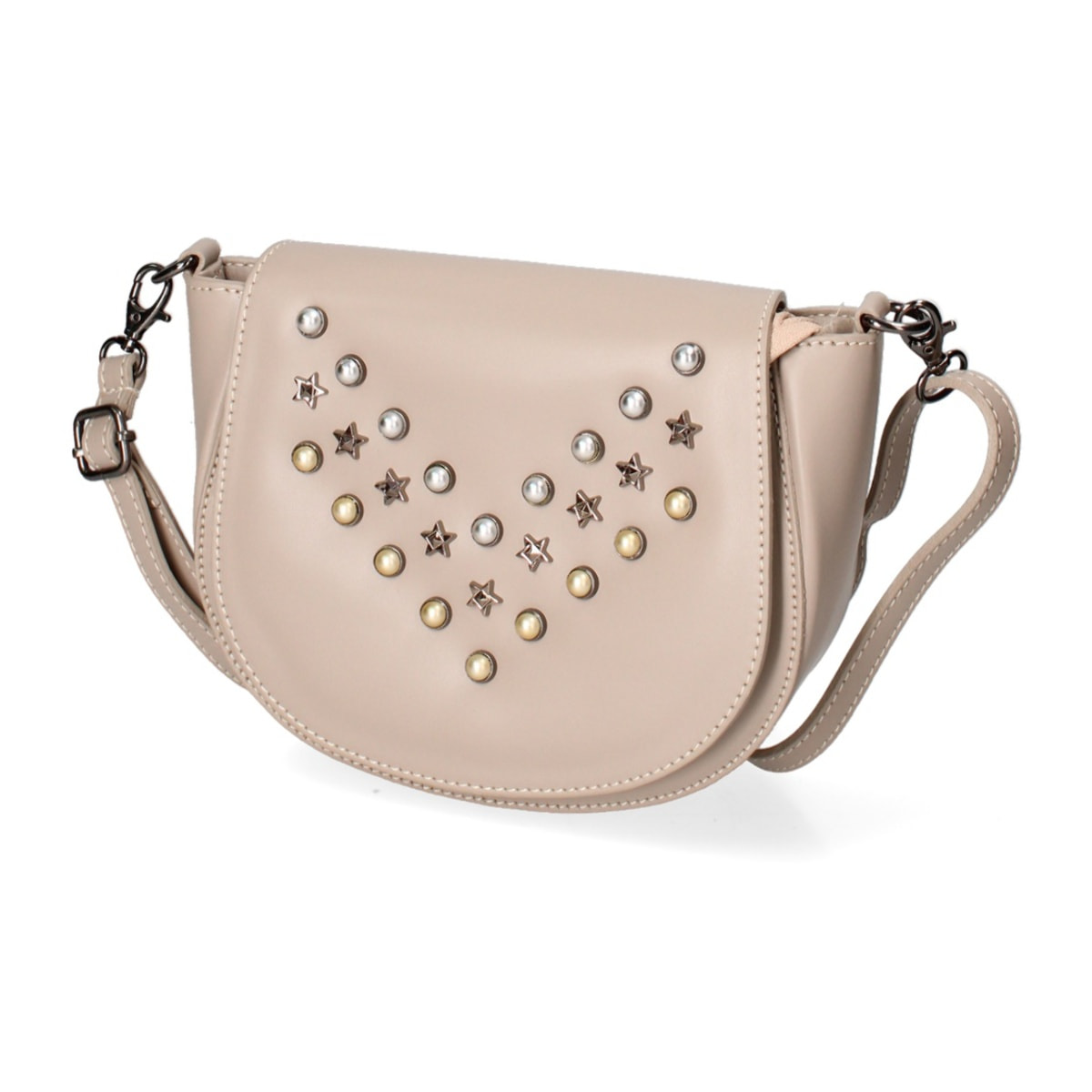 Borsa a spalla da donna Made in Italy - Modello Callisto - Pelle Ruga - 20.0 x 17.0 x 7.0 cm