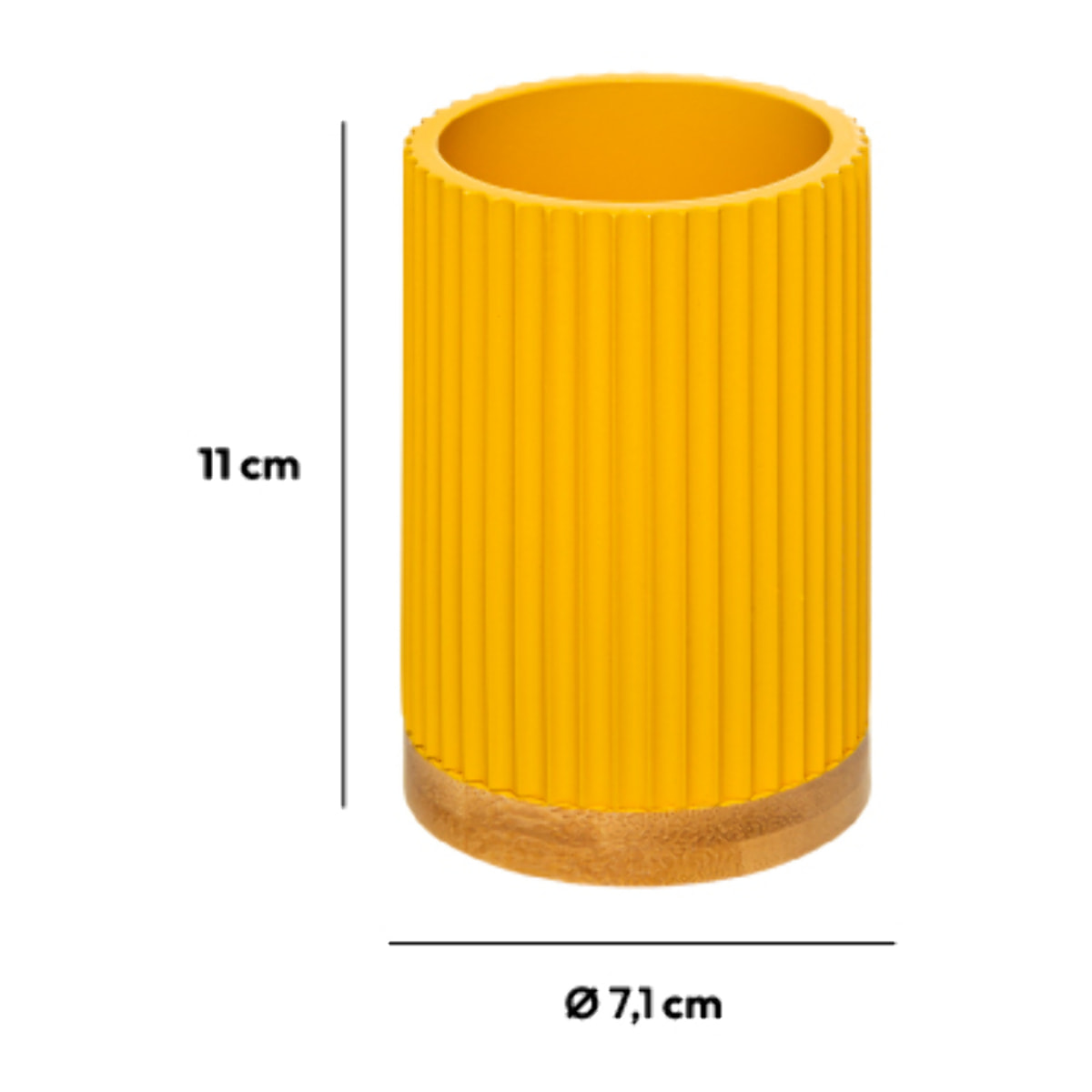 Pot à brosses à dents Jaune moutarde Modern Color