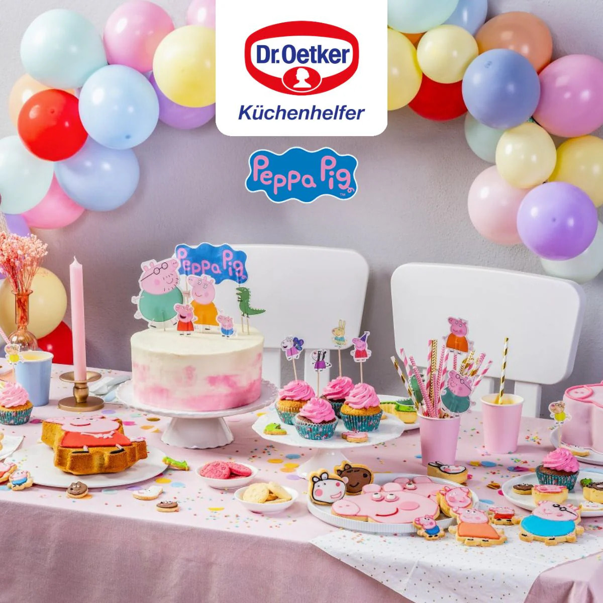 Moule mini cakes silicone 29 x 17,5 cm Dr. Oetker Peppa Pig